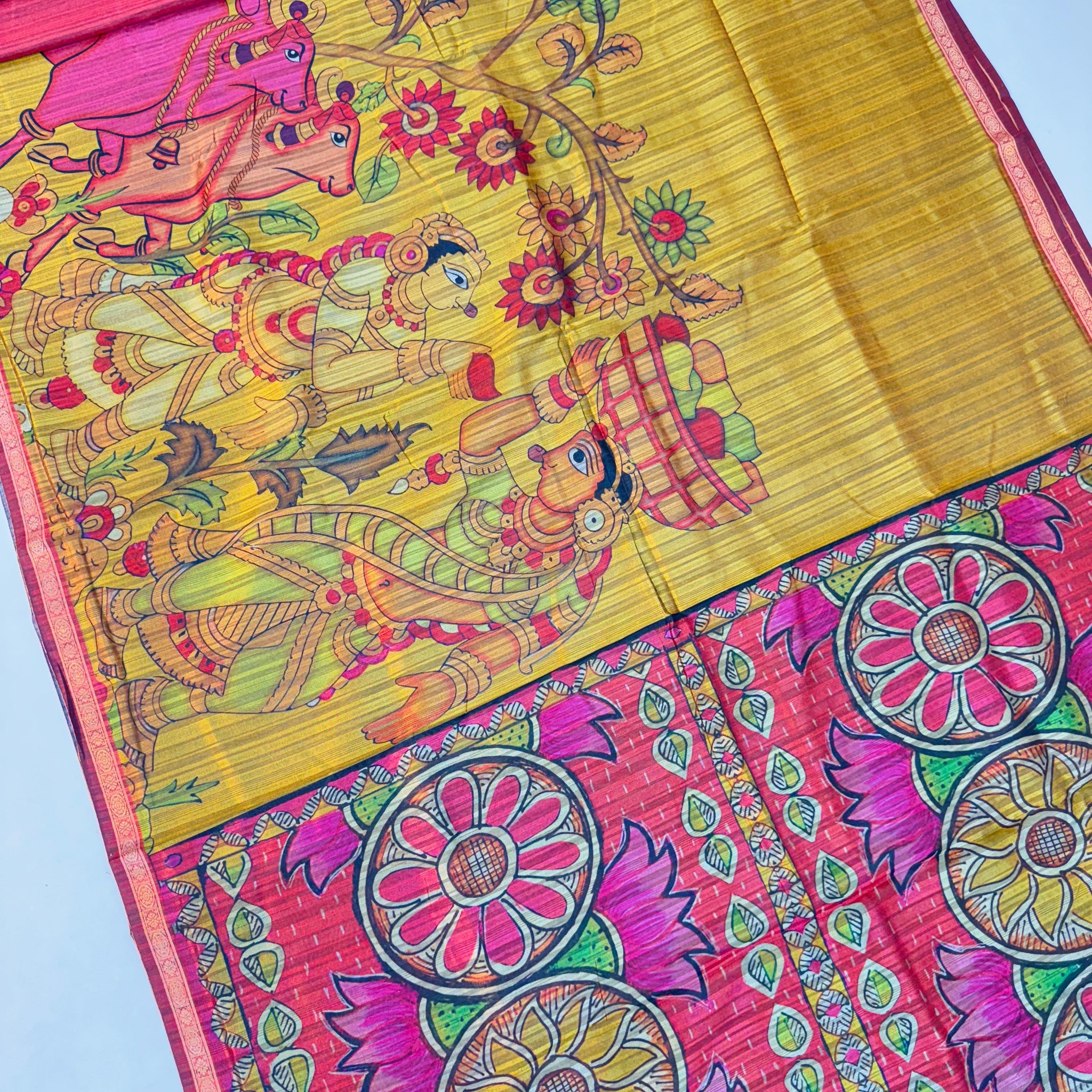 Kalankari Tussar Sarees