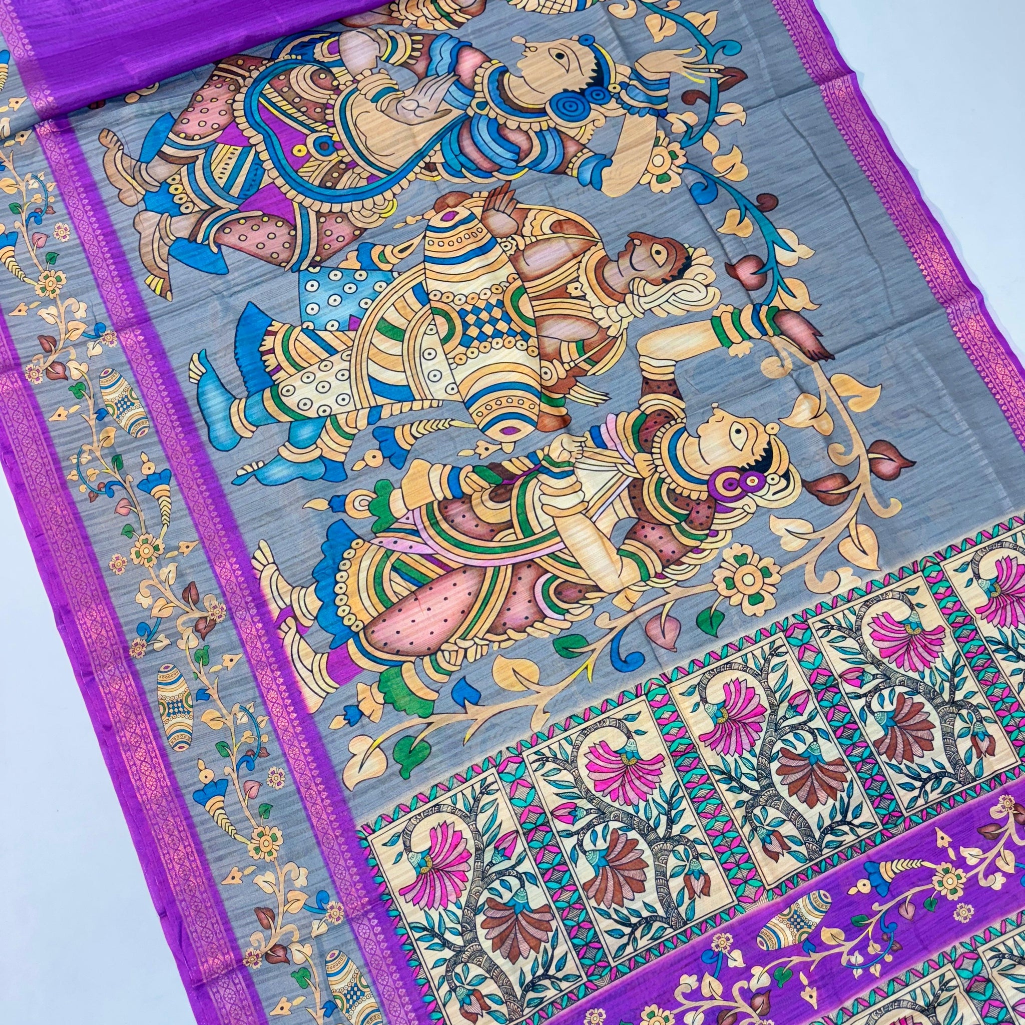 Kalankari Tussar Sarees