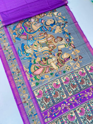 Kalankari Tussar Sarees
