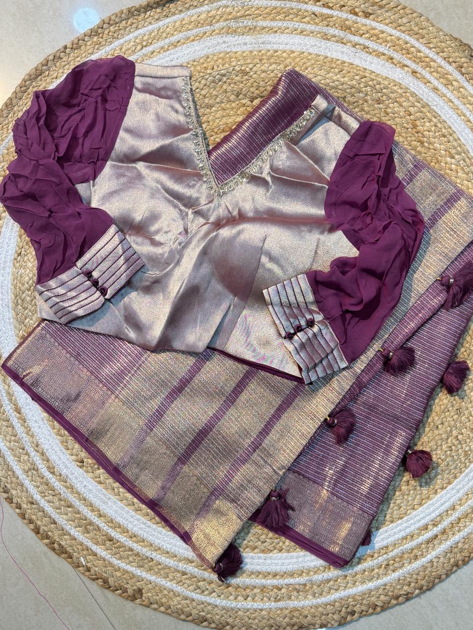 Pure Georgette Banarasi Weaving Saree
