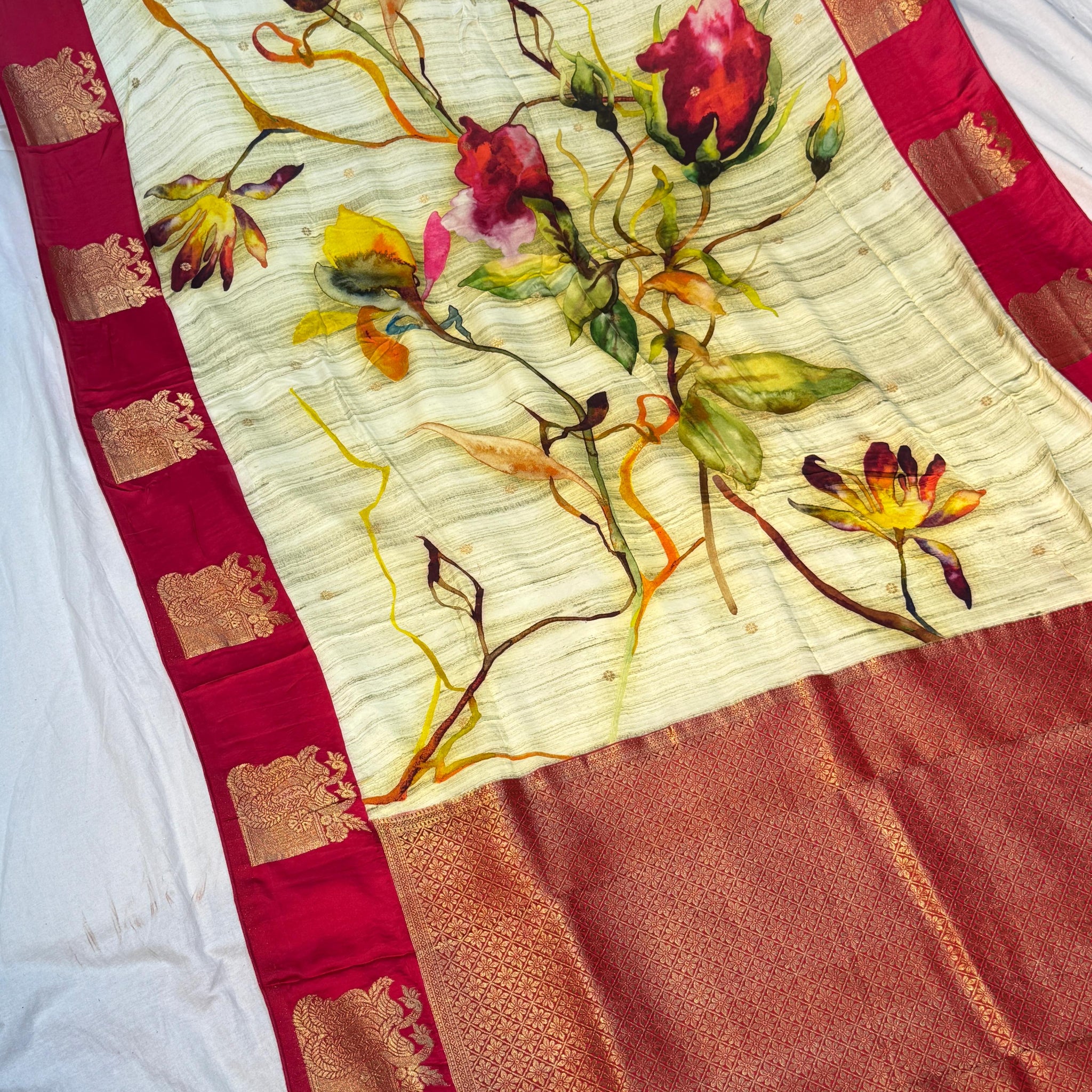 Pure Kanchi Handloom Satin Saree