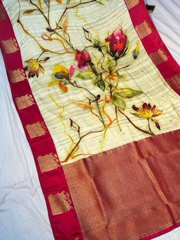 Pure Kanchi Handloom Satin Saree