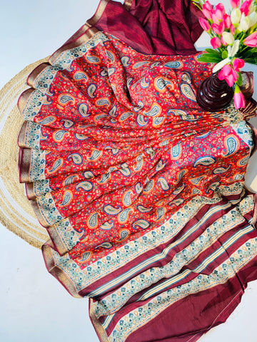 Pure Handloom Chinon Saree
