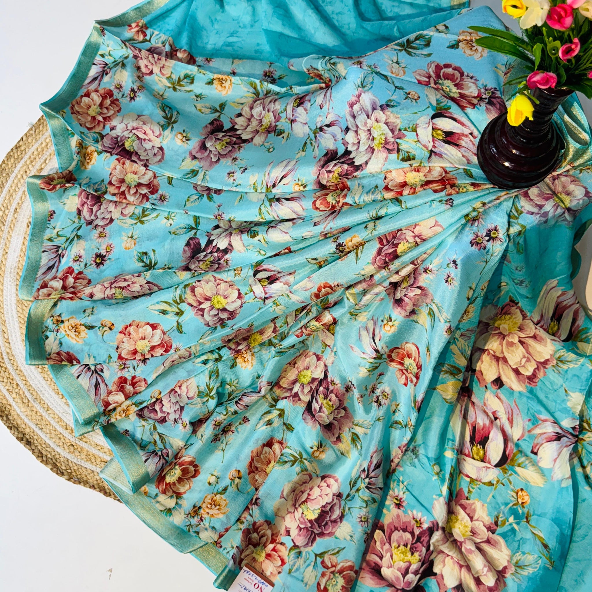 Pure Handloom Chinon Saree