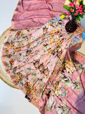 Pure Handloom Chinon Saree