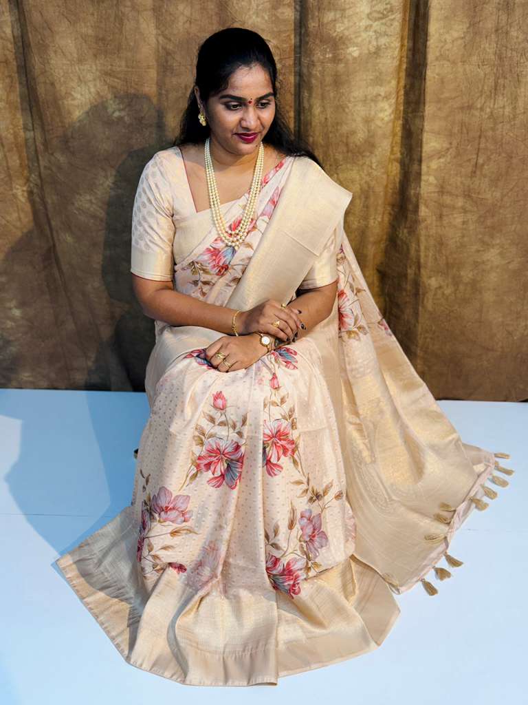 Pure Viscos Crape Silk Saree