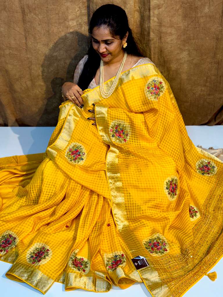 Handloom Georgette Saree