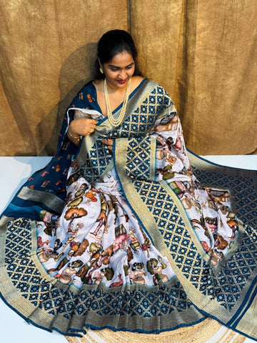 Pure Viscos Bandhini Weaving Saree