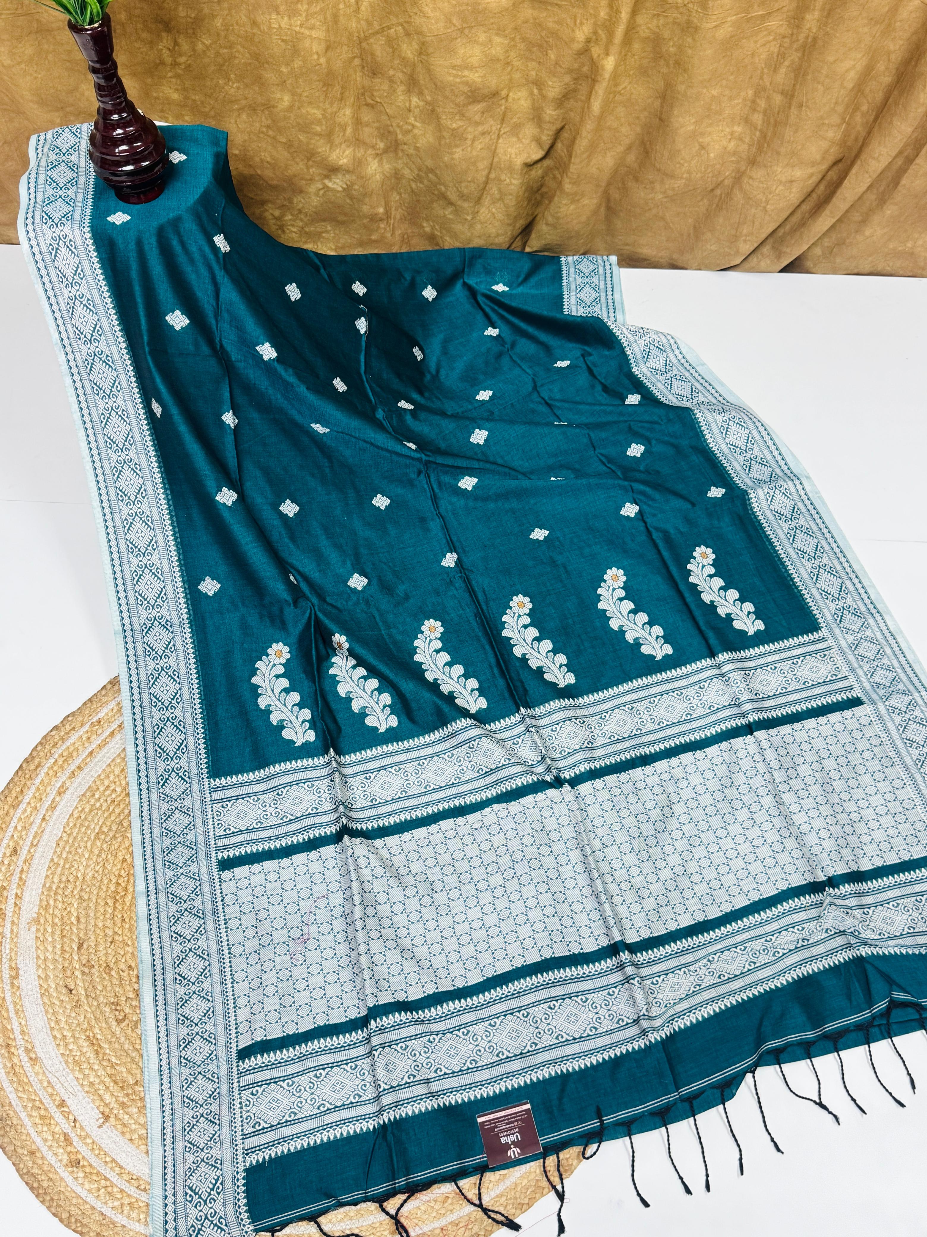 Pure Handloom Chapa Cotton Saree