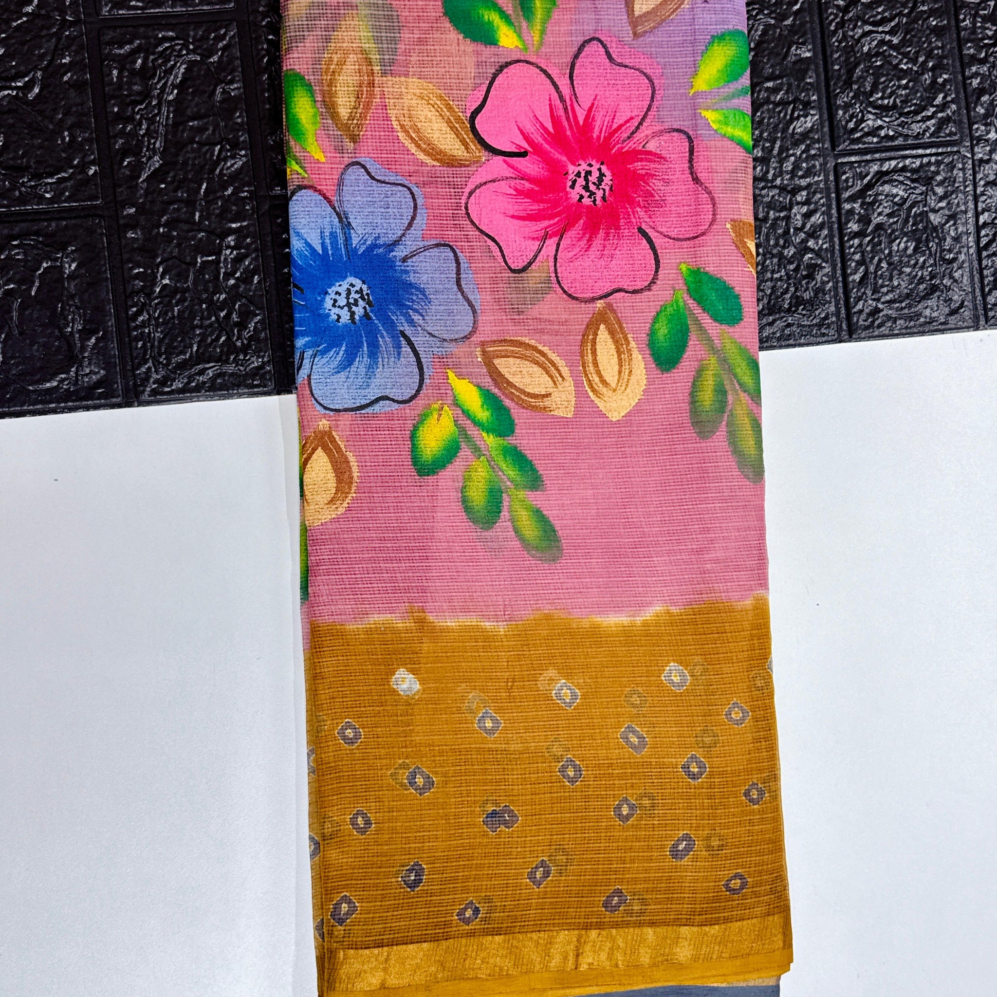 Pure Kota with Bandhini Designe saree