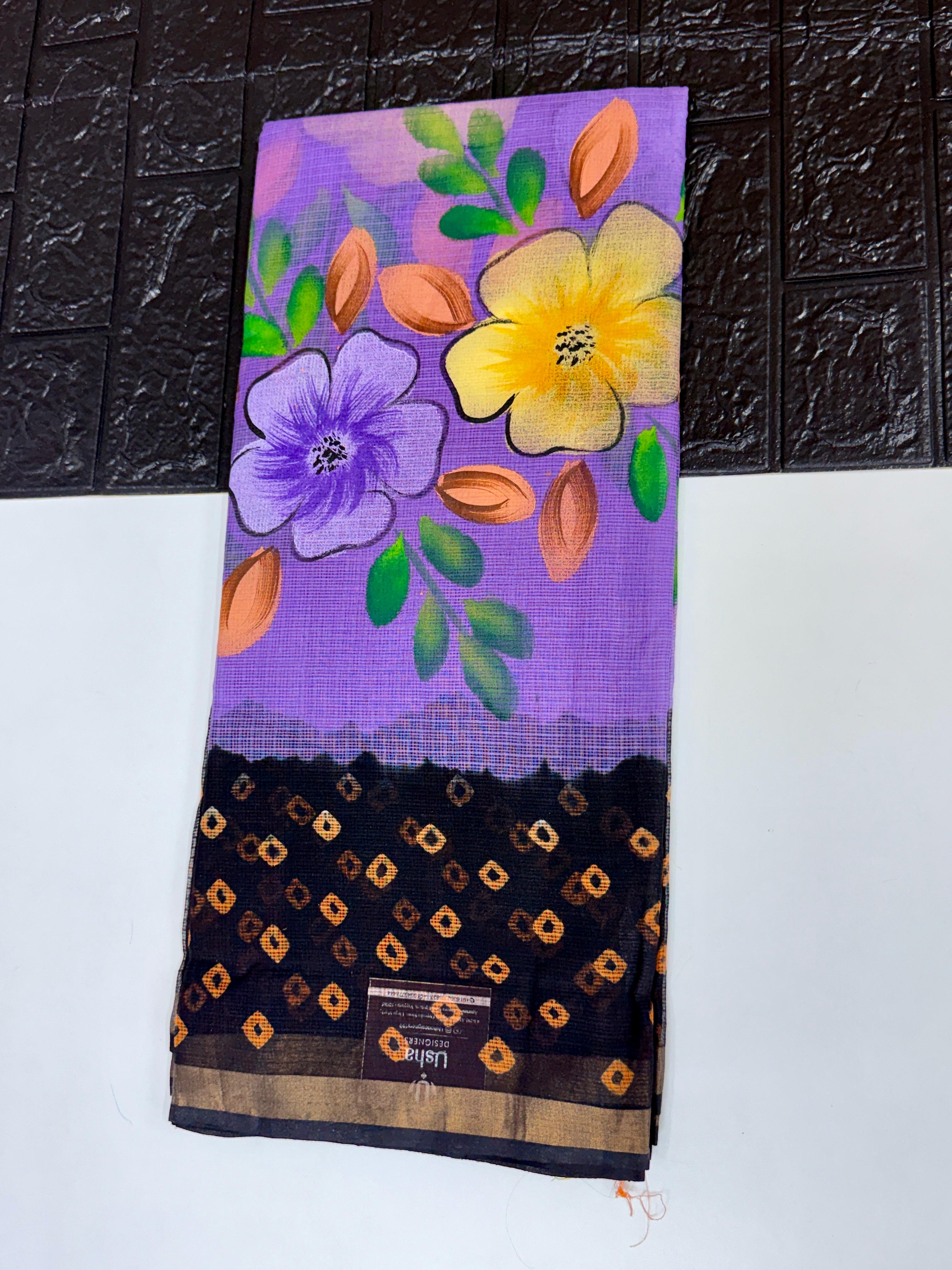 Pure Kota with Bandhini Designe saree