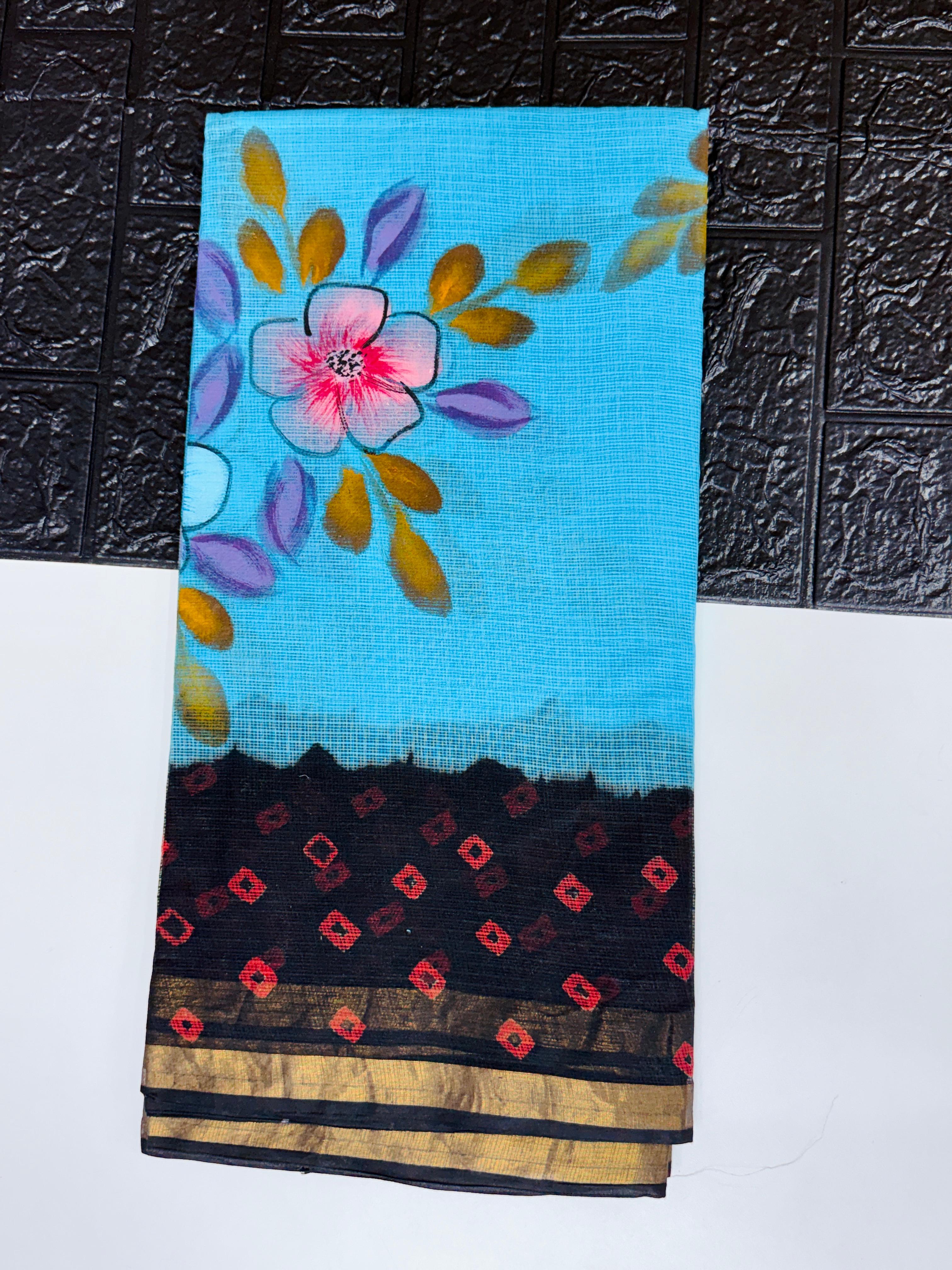 Pure Kota with Bandhini Designe saree