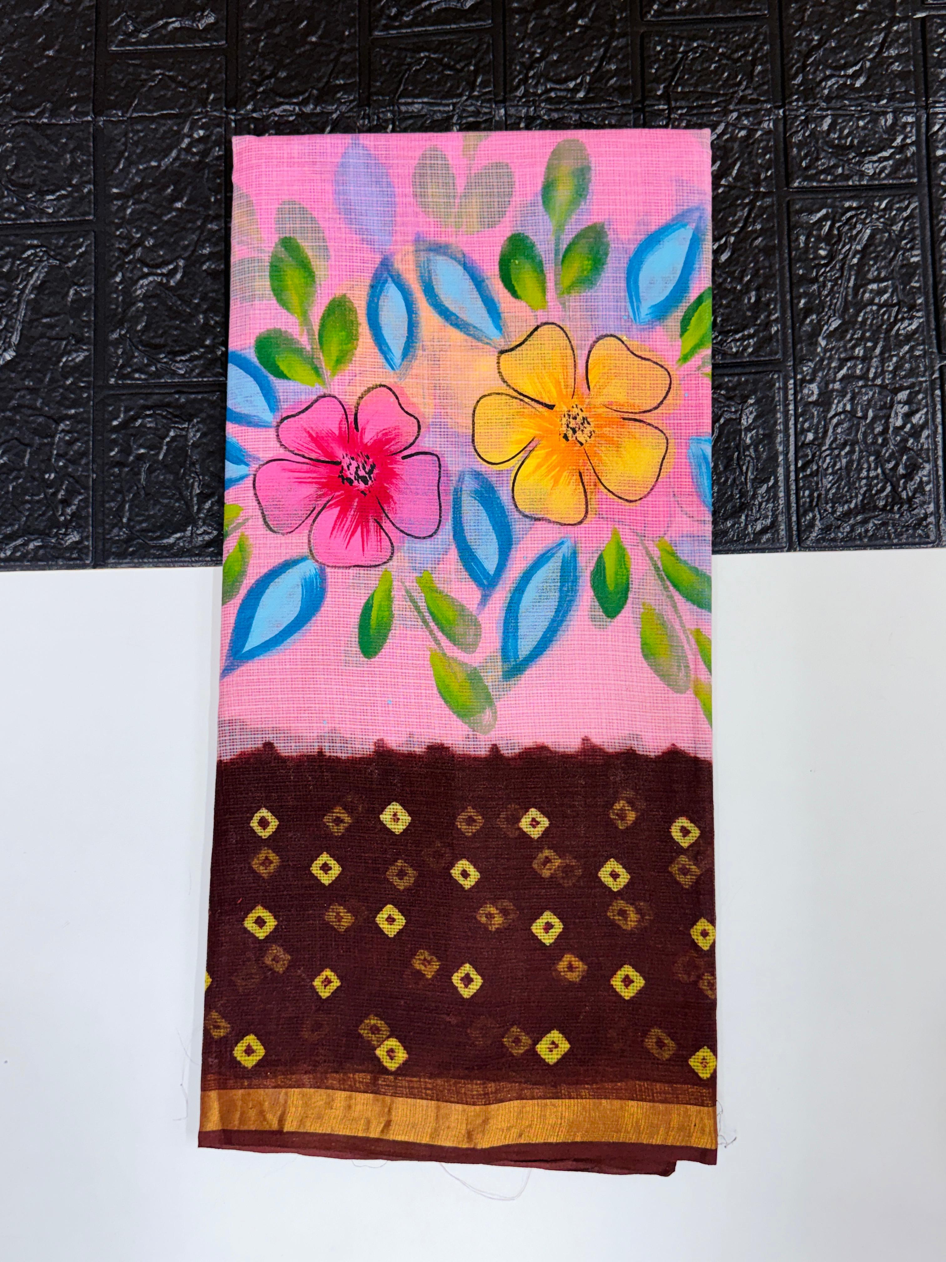 Pure Kota with Bandhini Designe saree