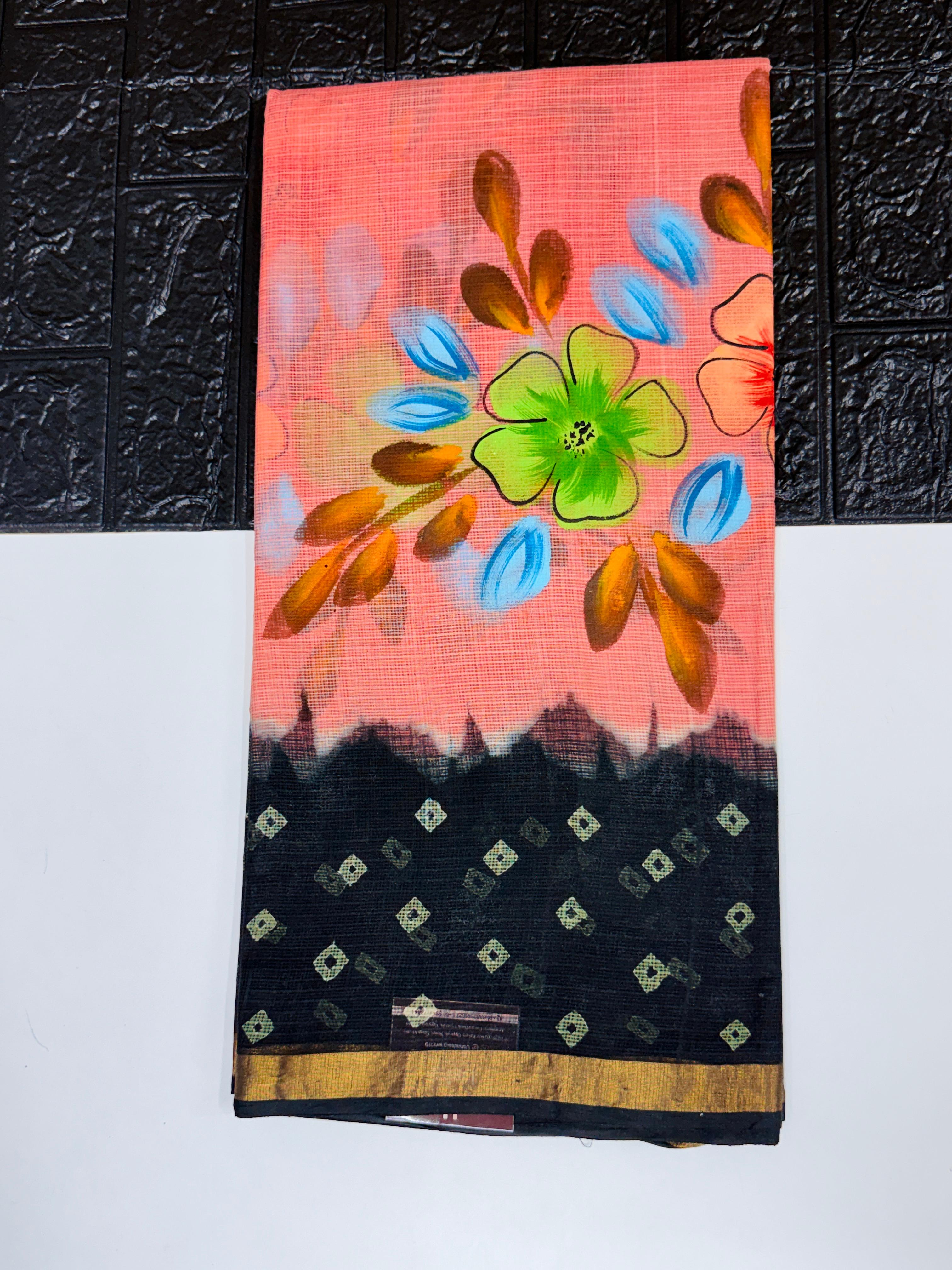 Pure Kota with Bandhini Designe saree