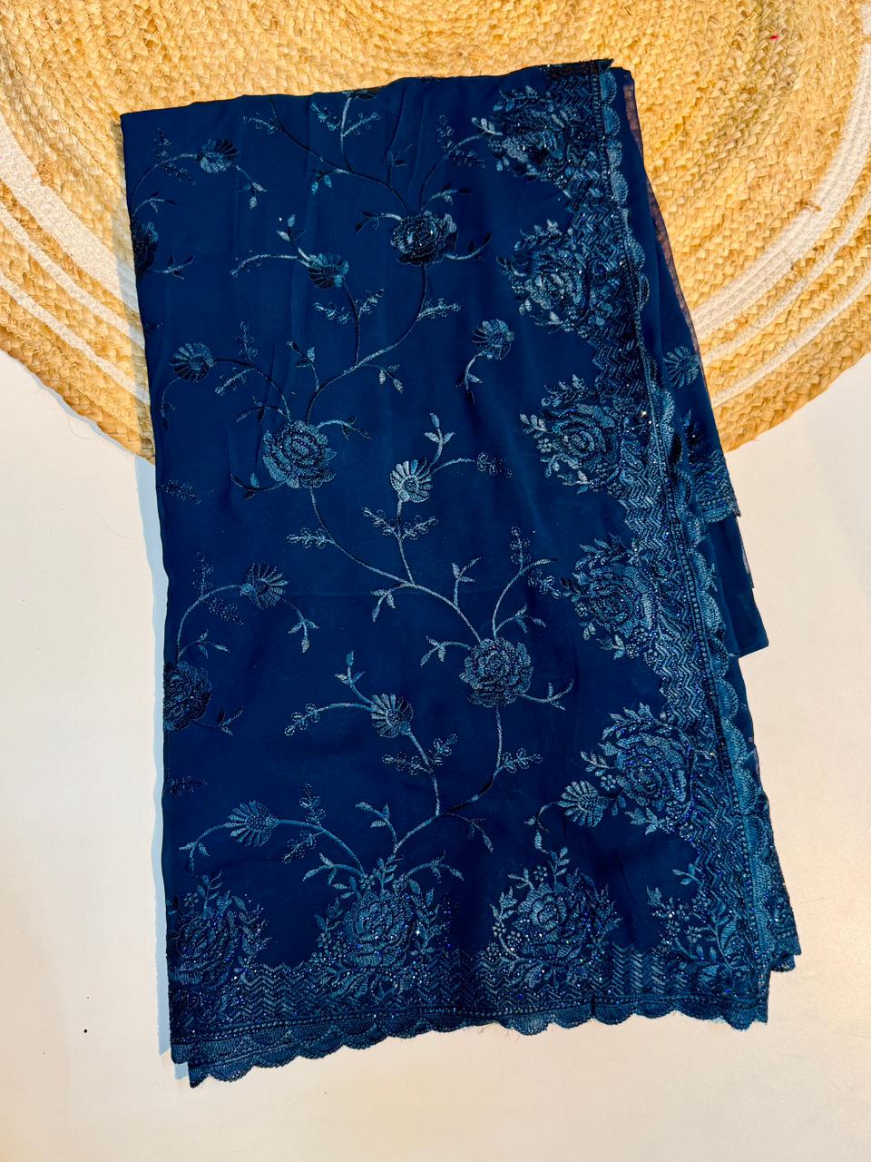 Party Wear Geogette Sarees