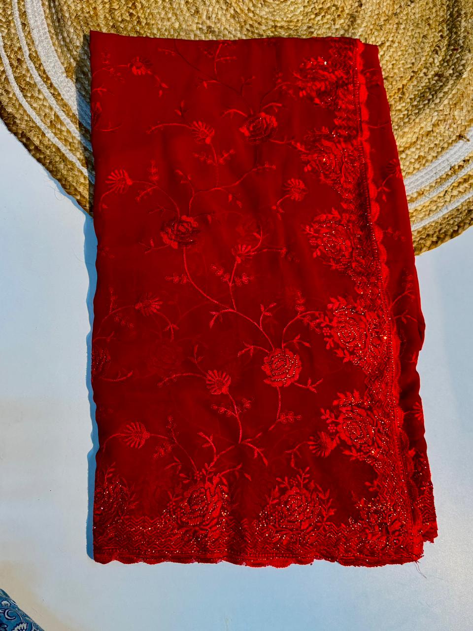 Party Wear Geogette Sarees