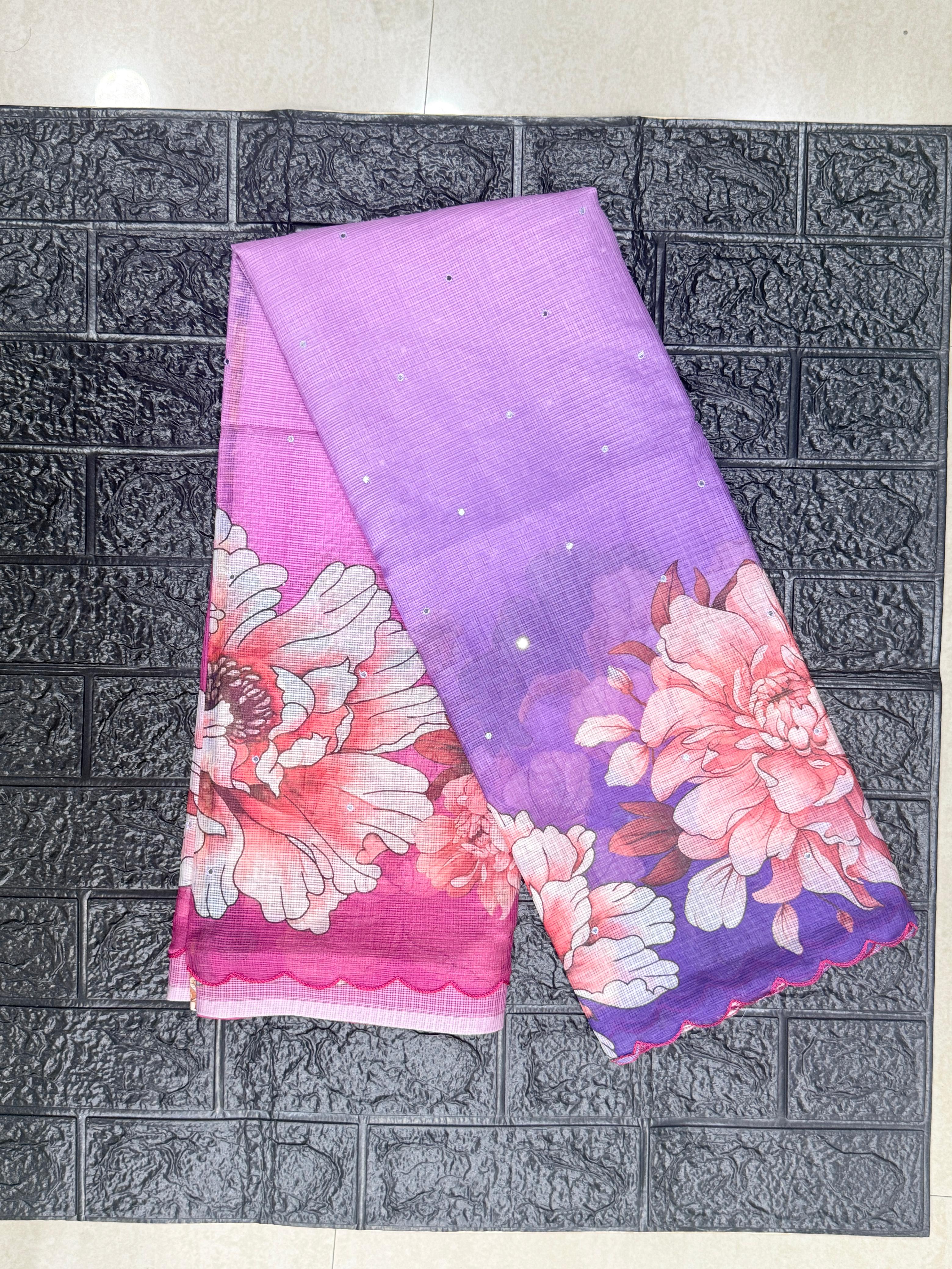 Silk Kota Cut Work Sarees
