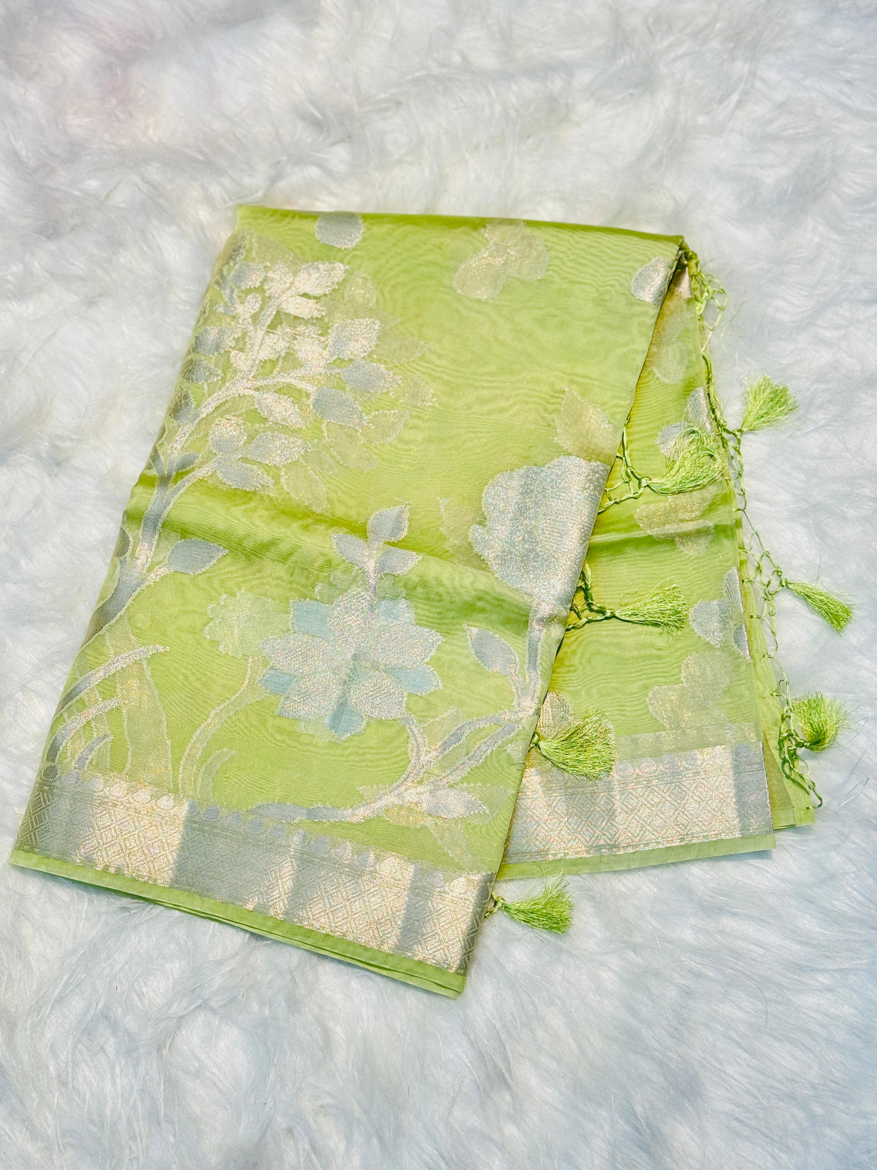 Premium Banarasi Paper Silk Saree