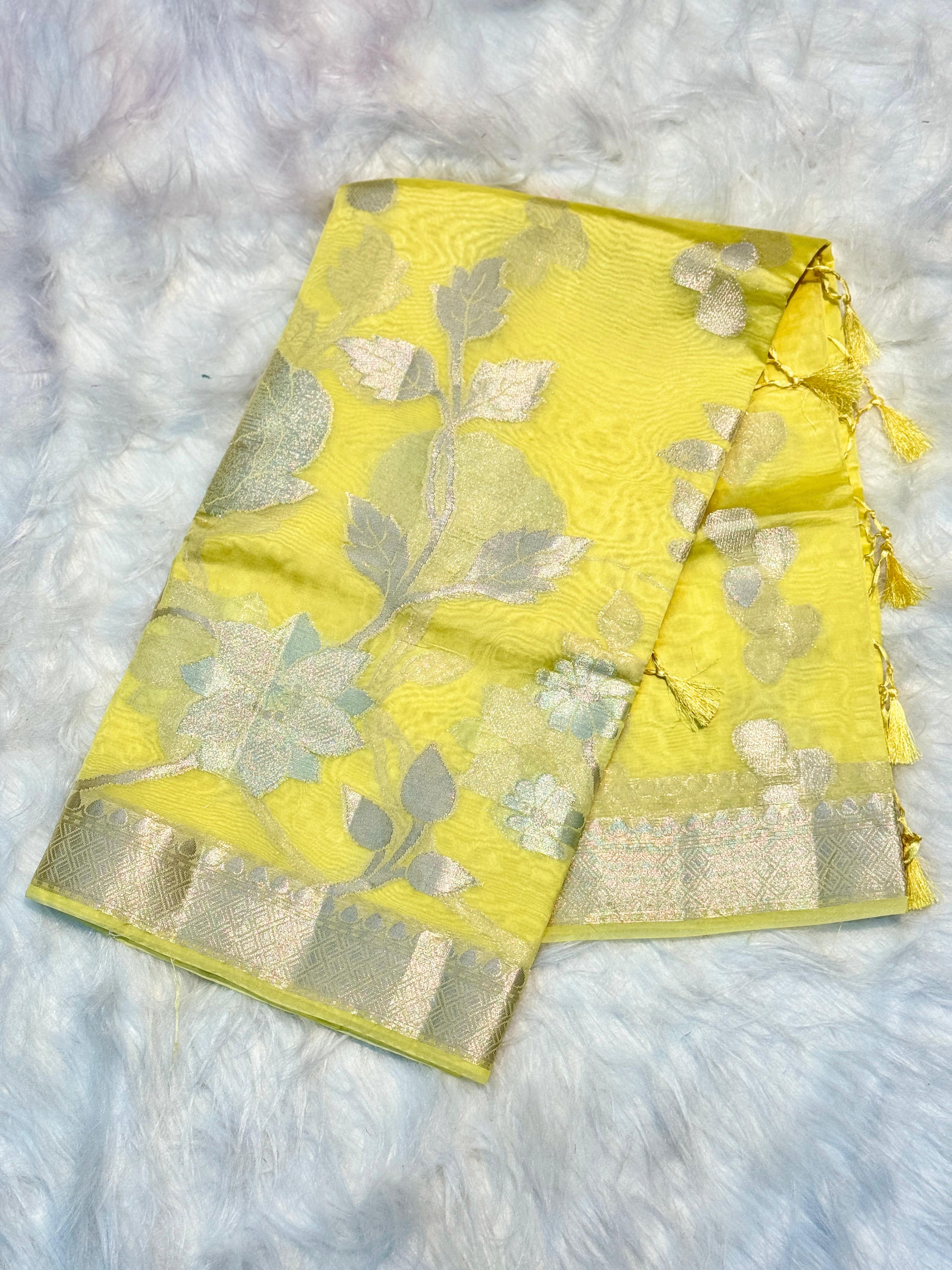 Premium Banarasi Paper Silk Saree