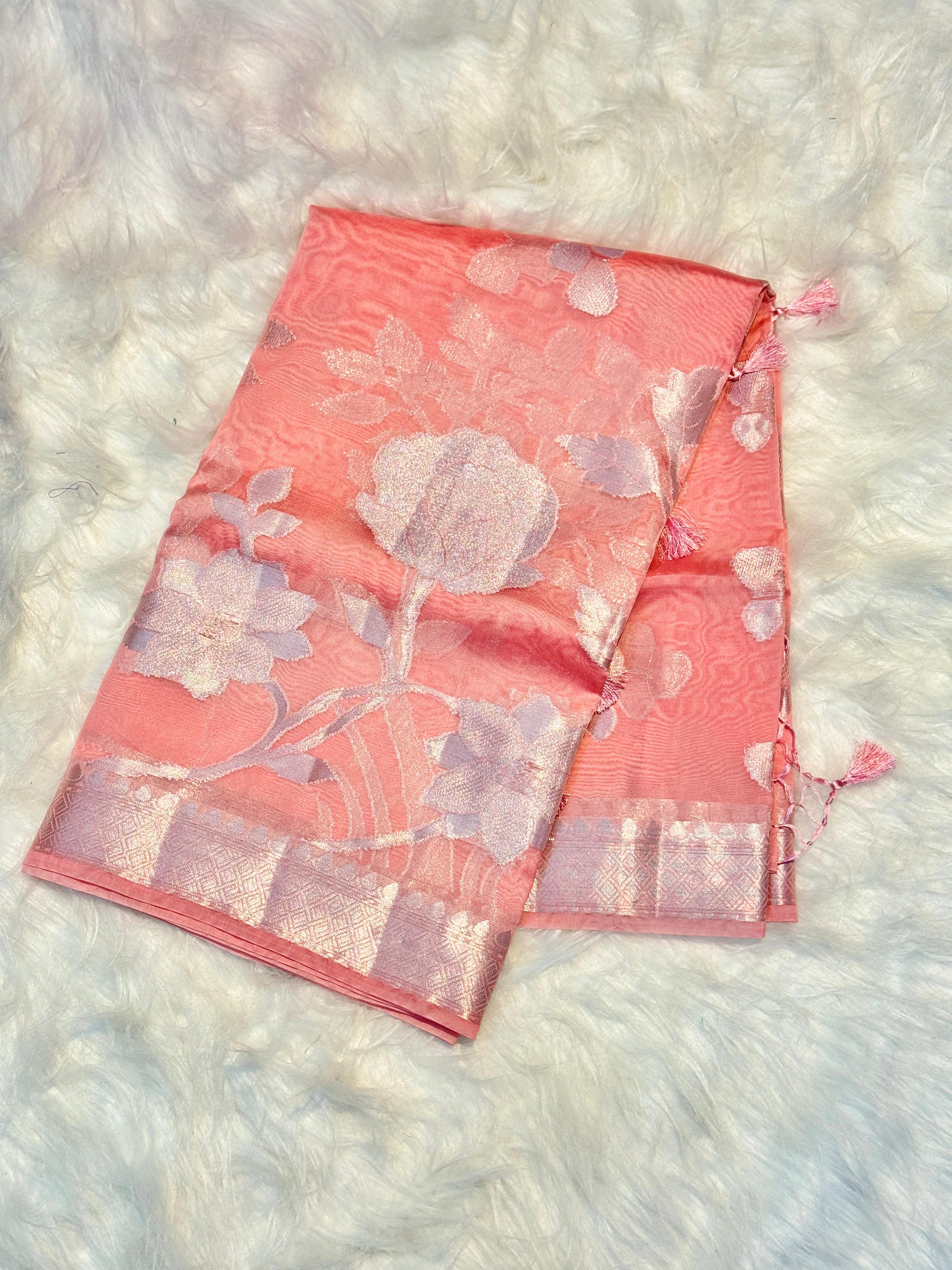 Premium Banarasi Paper Silk Saree