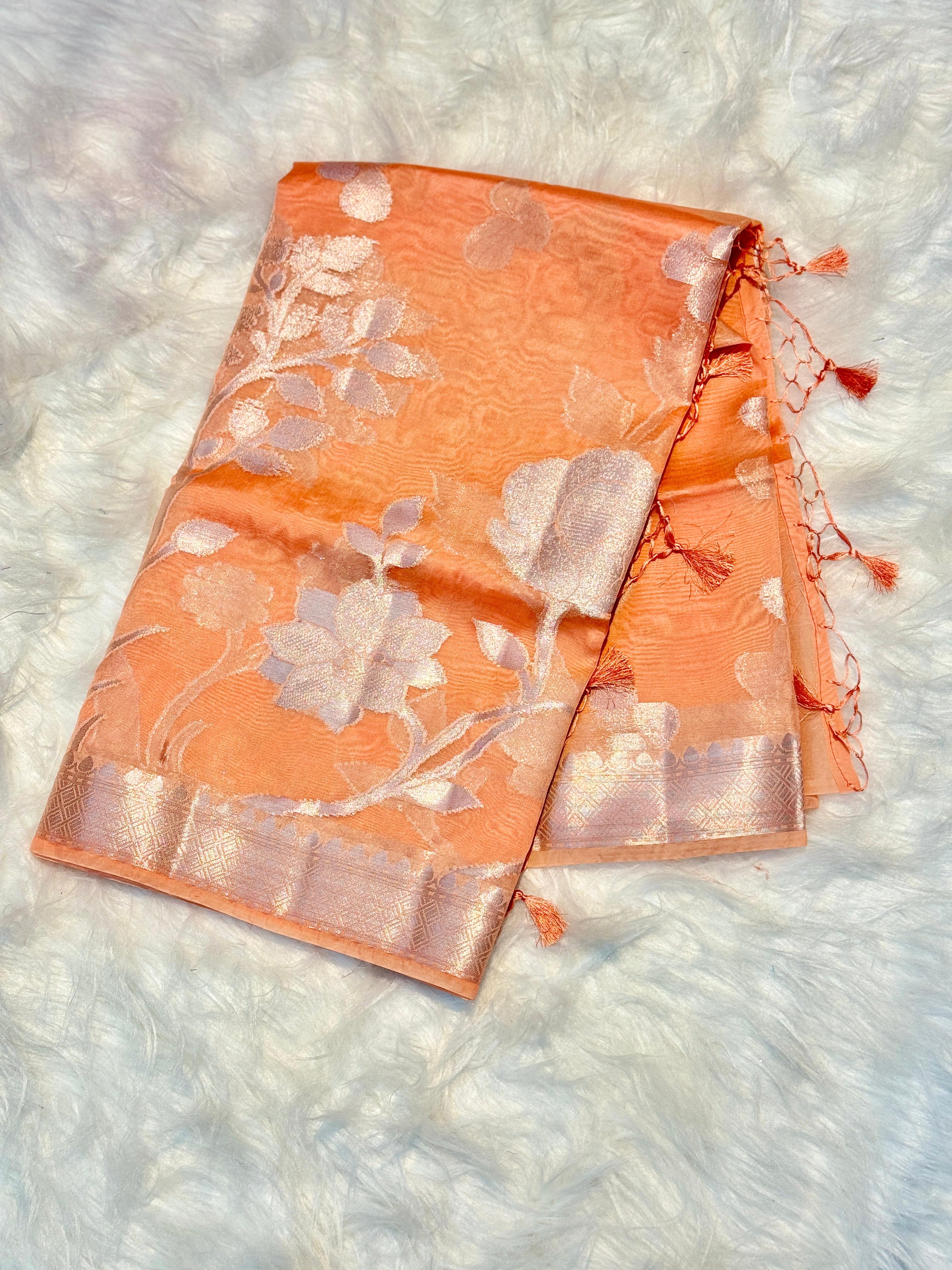 Premium Banarasi Paper Silk Saree