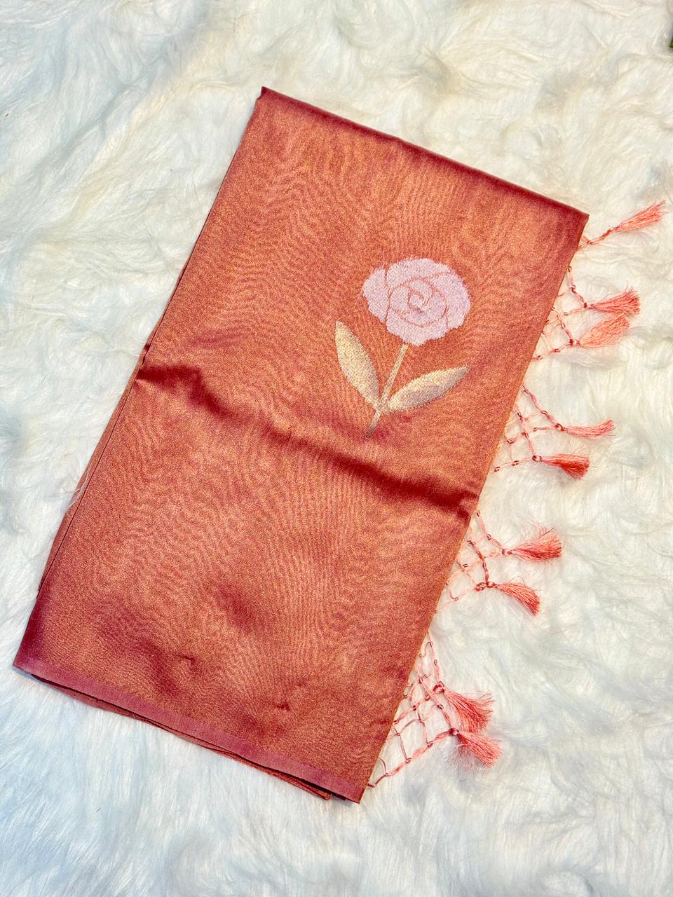 Matka Tusser Handloom Saree