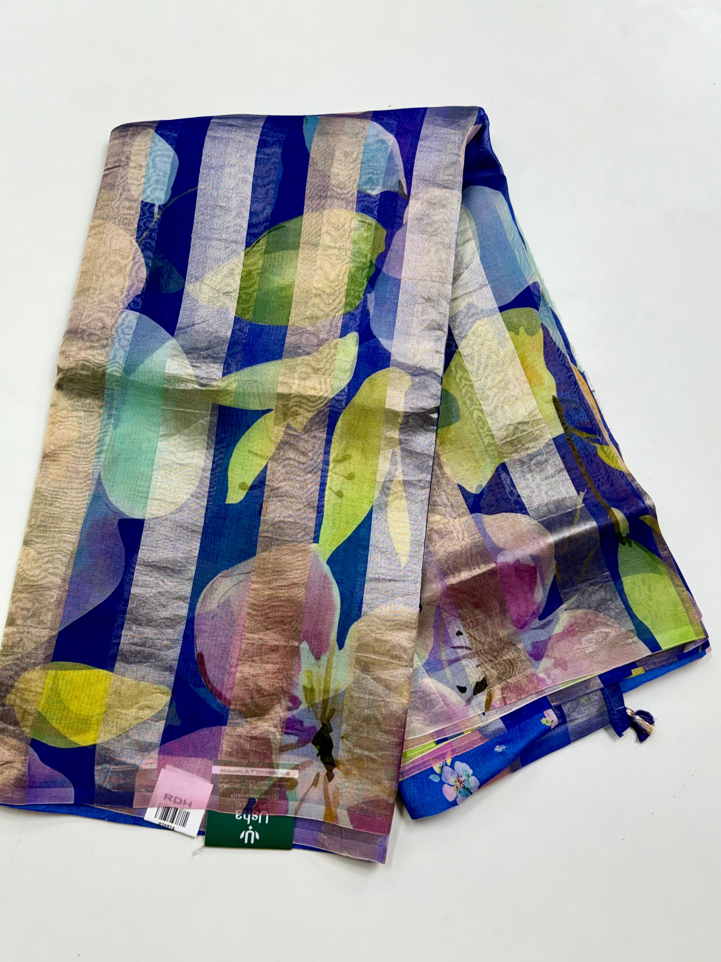 Pure Handloom Organza Tissue saree