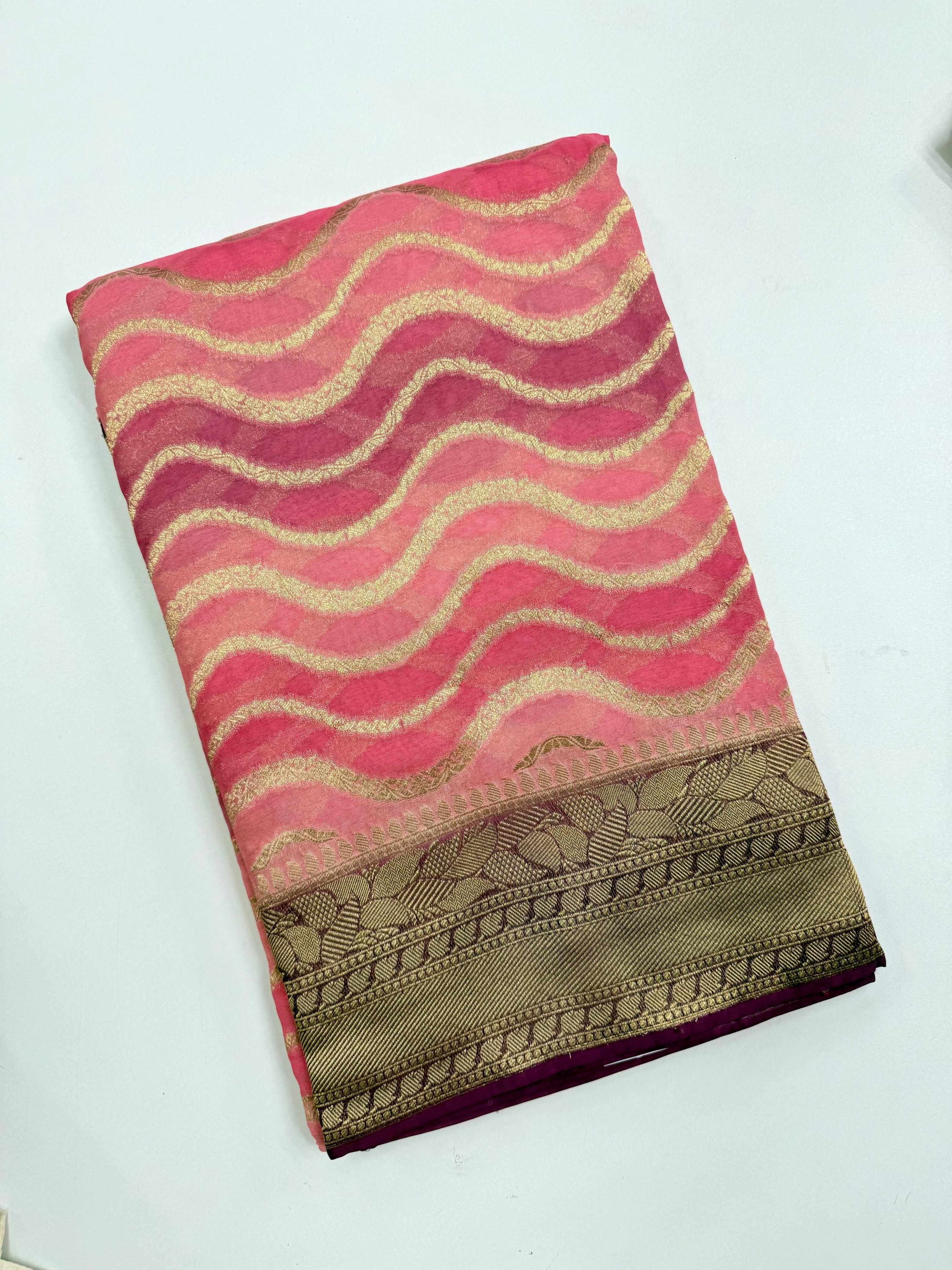 High Premium Georgette Rankad Saree