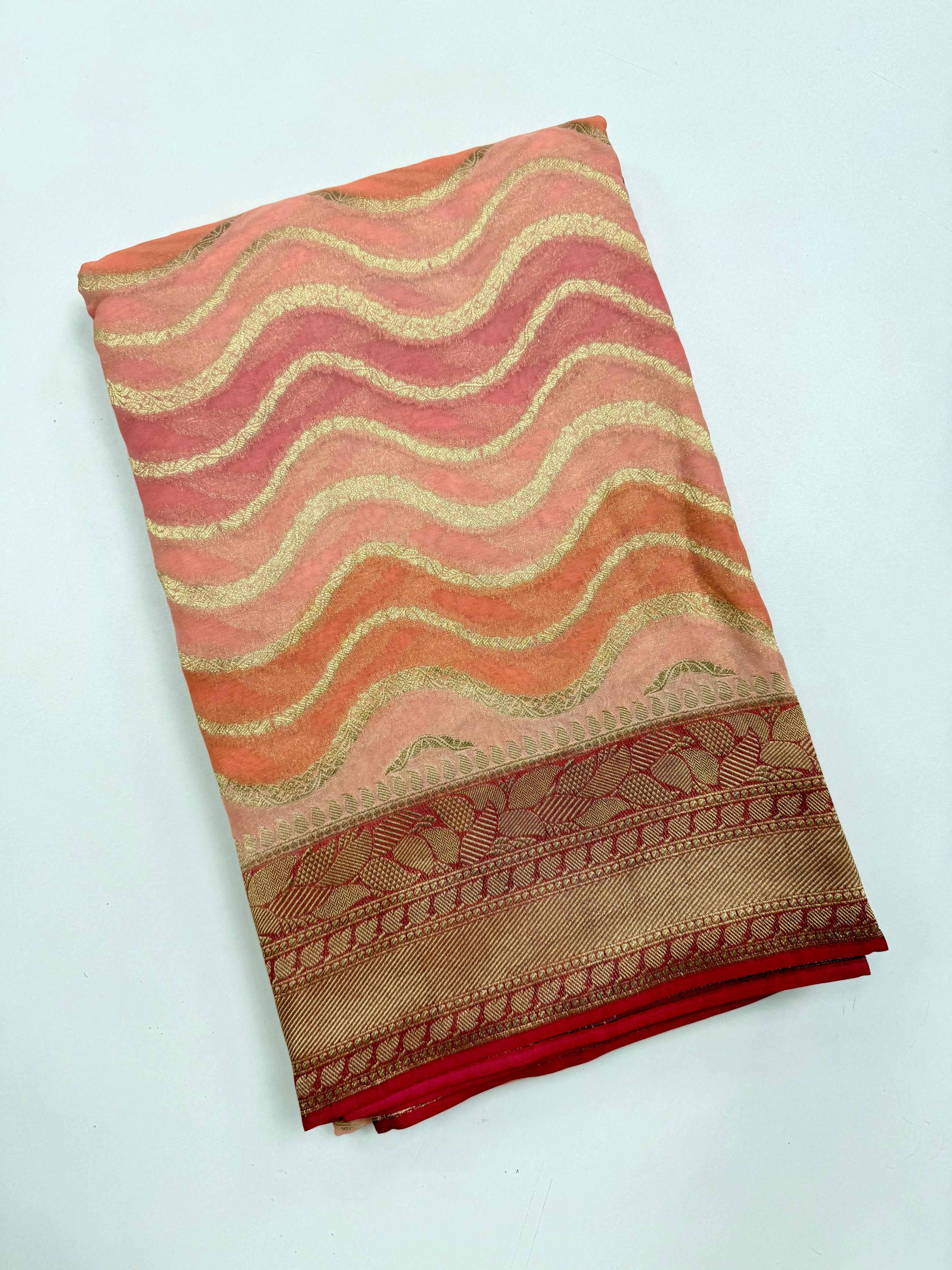 High Premium Georgette Rankad Saree