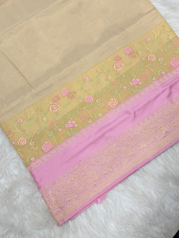 Pure Handloom Tissue With Kaduva Weaving