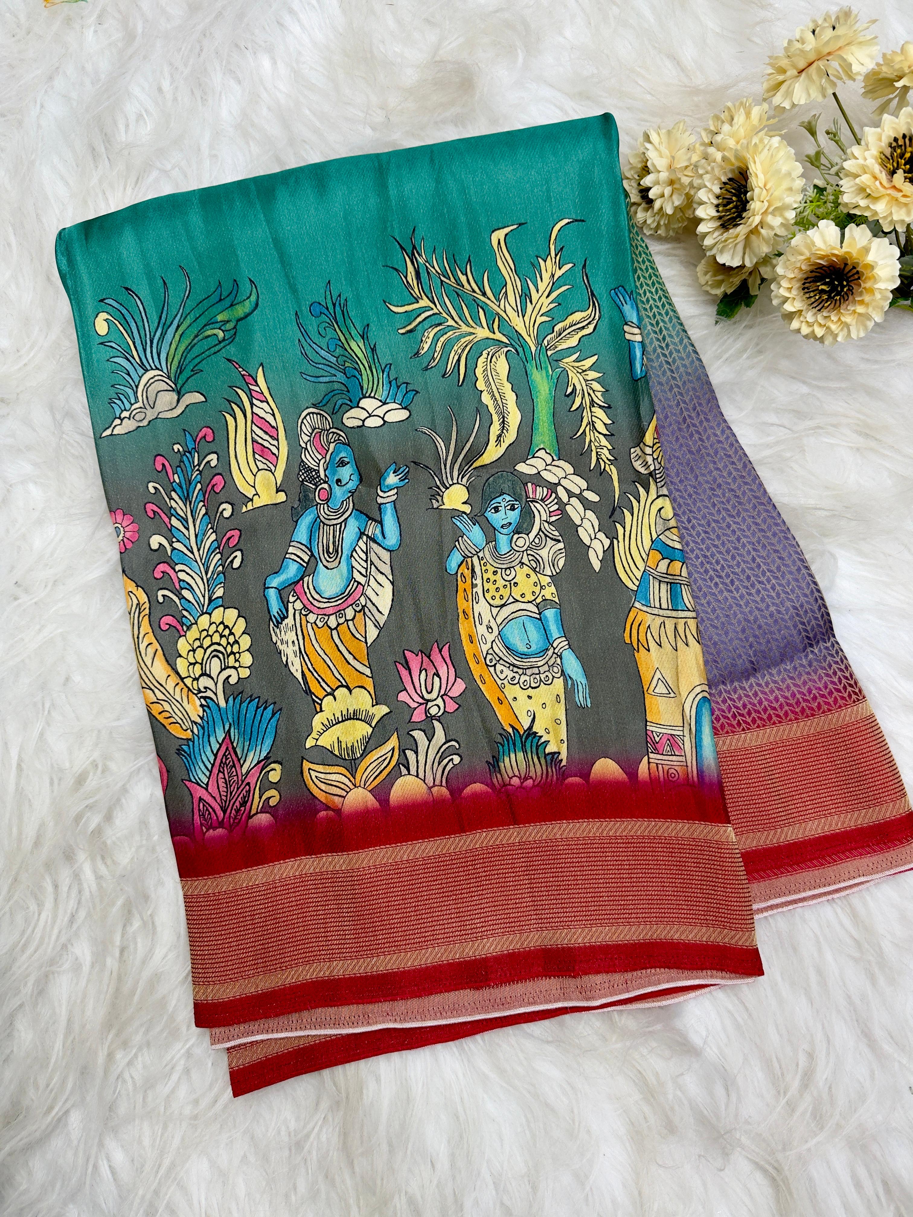 Kanjivaram Crape Silk Saree