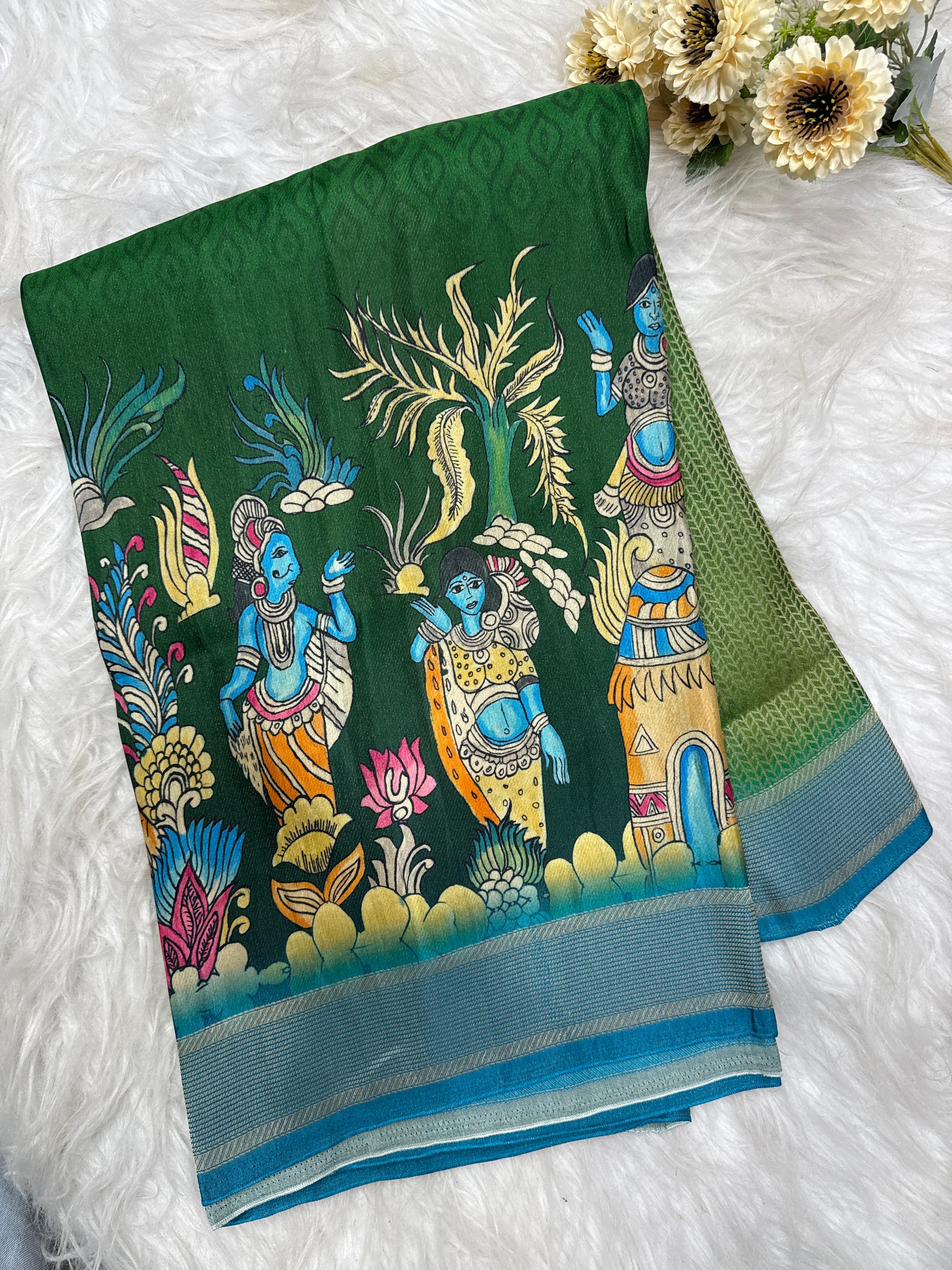 Kanjivaram Crape Silk Saree