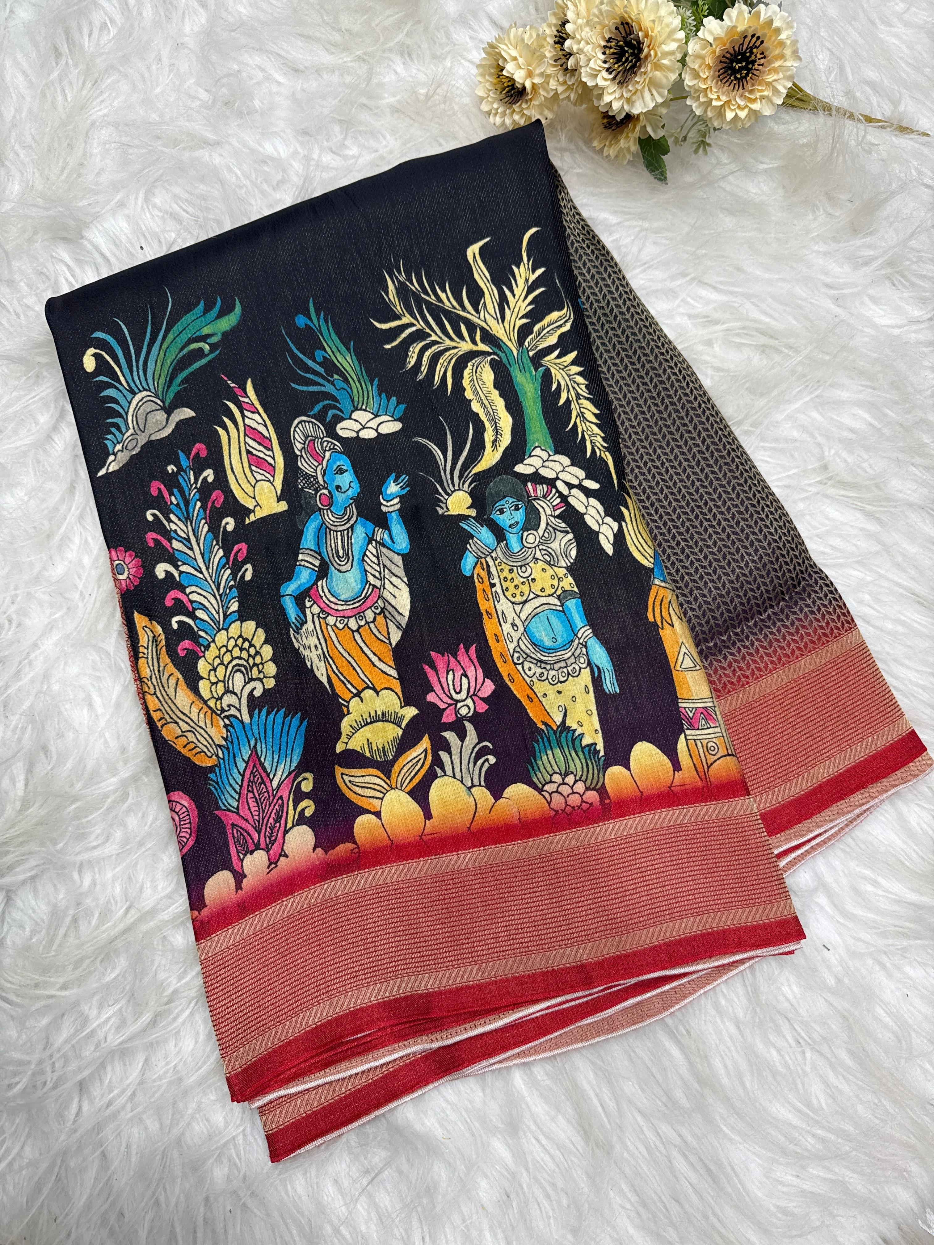 Kanjivaram Crape Silk Saree