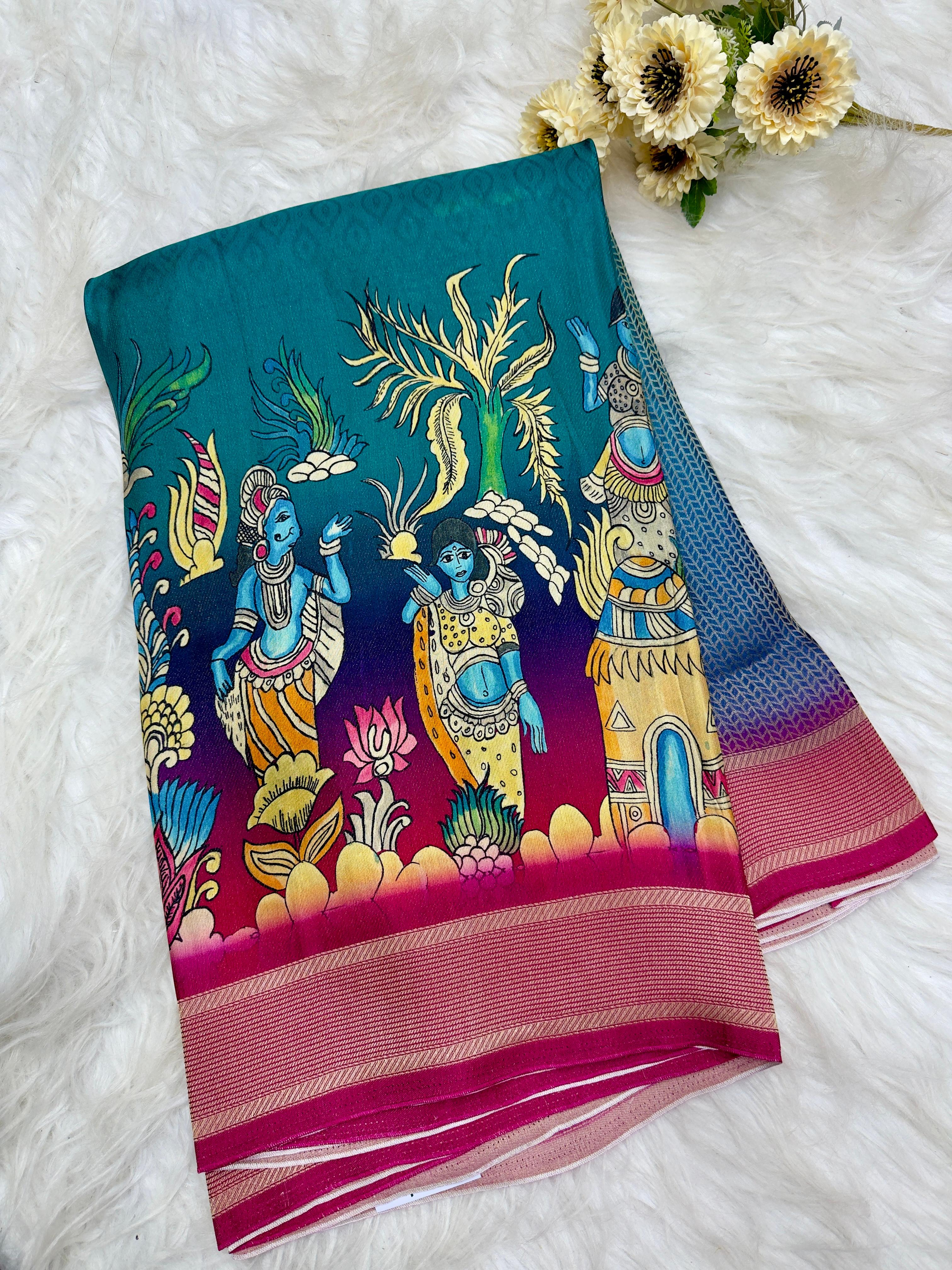 Kanjivaram Crape Silk Saree