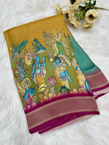 Kanjivaram Crape Silk Saree