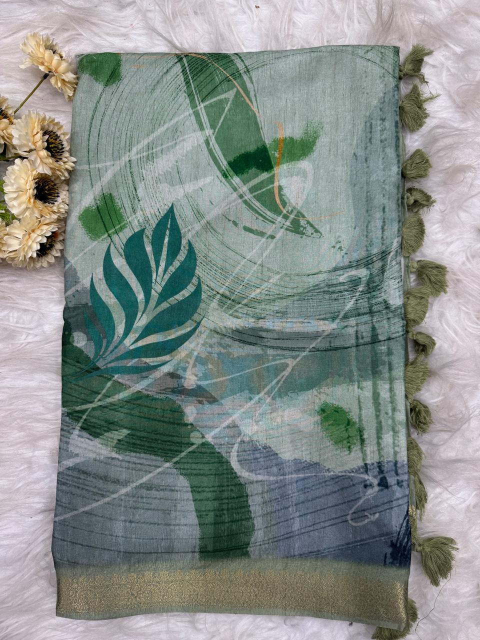 Lenin Tusser saree