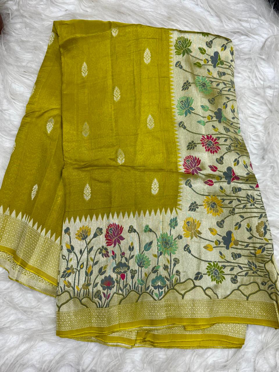 20 COUNT GEORGETTE MATKA TUSSER SAREE