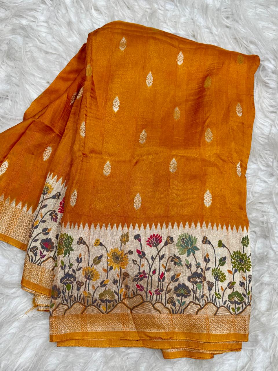 20 COUNT GEORGETTE MATKA TUSSER SAREE