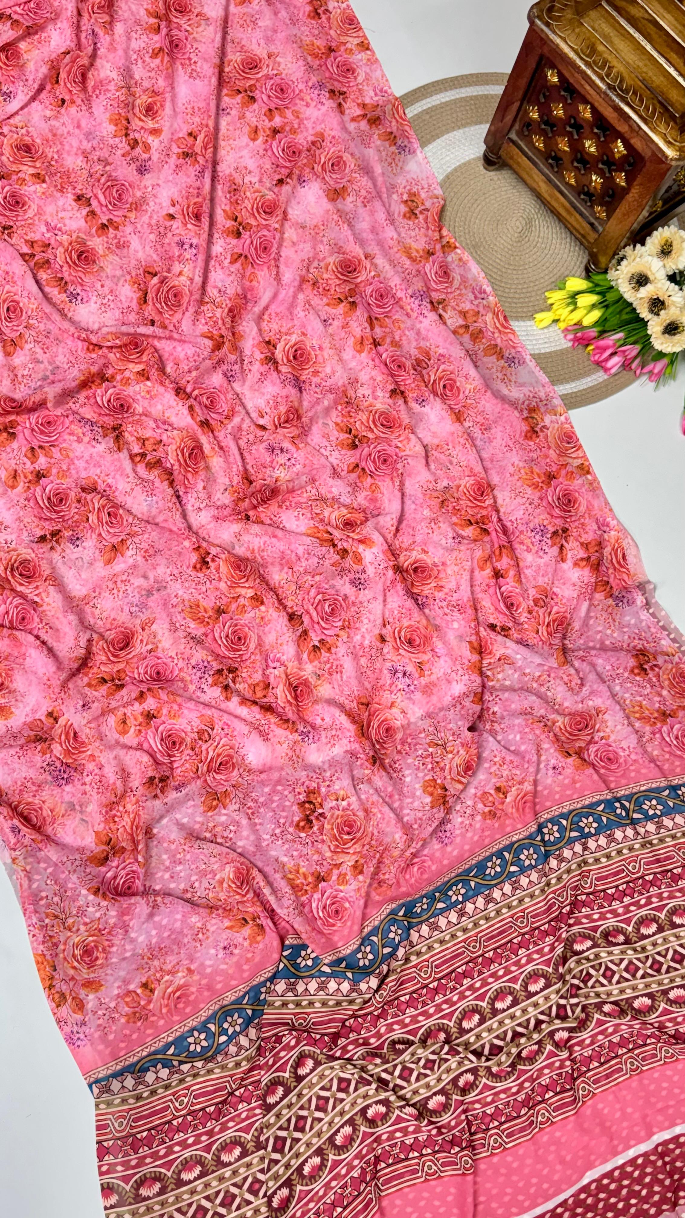 Faux Georgette Sarees