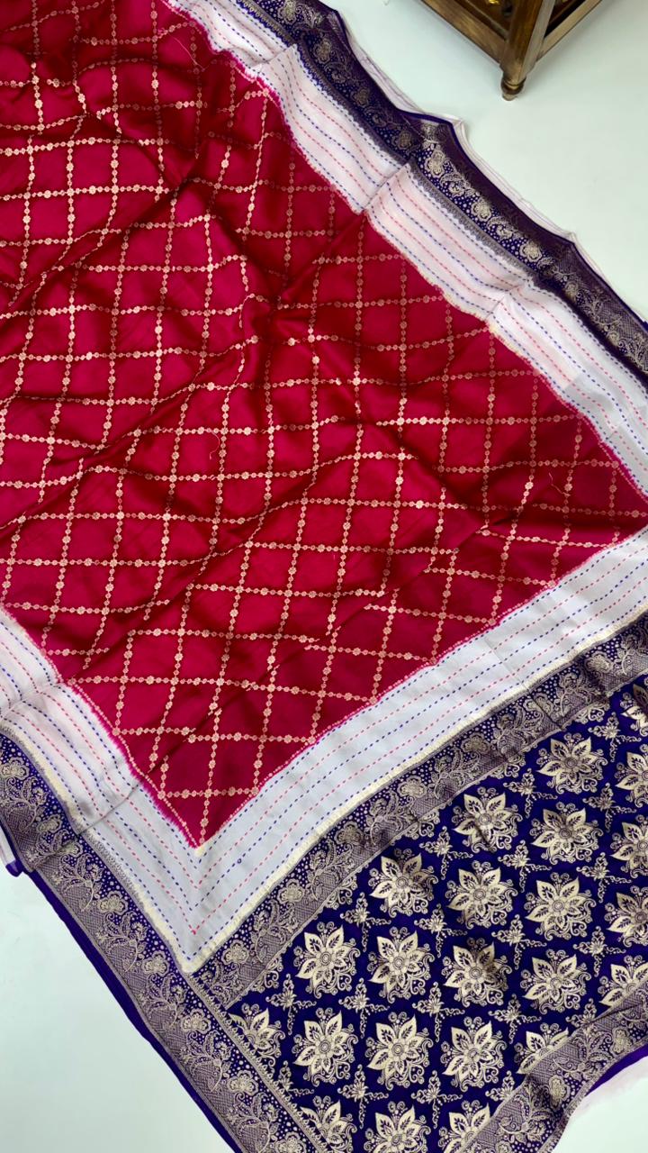Benarasi Saree With Kantha Works