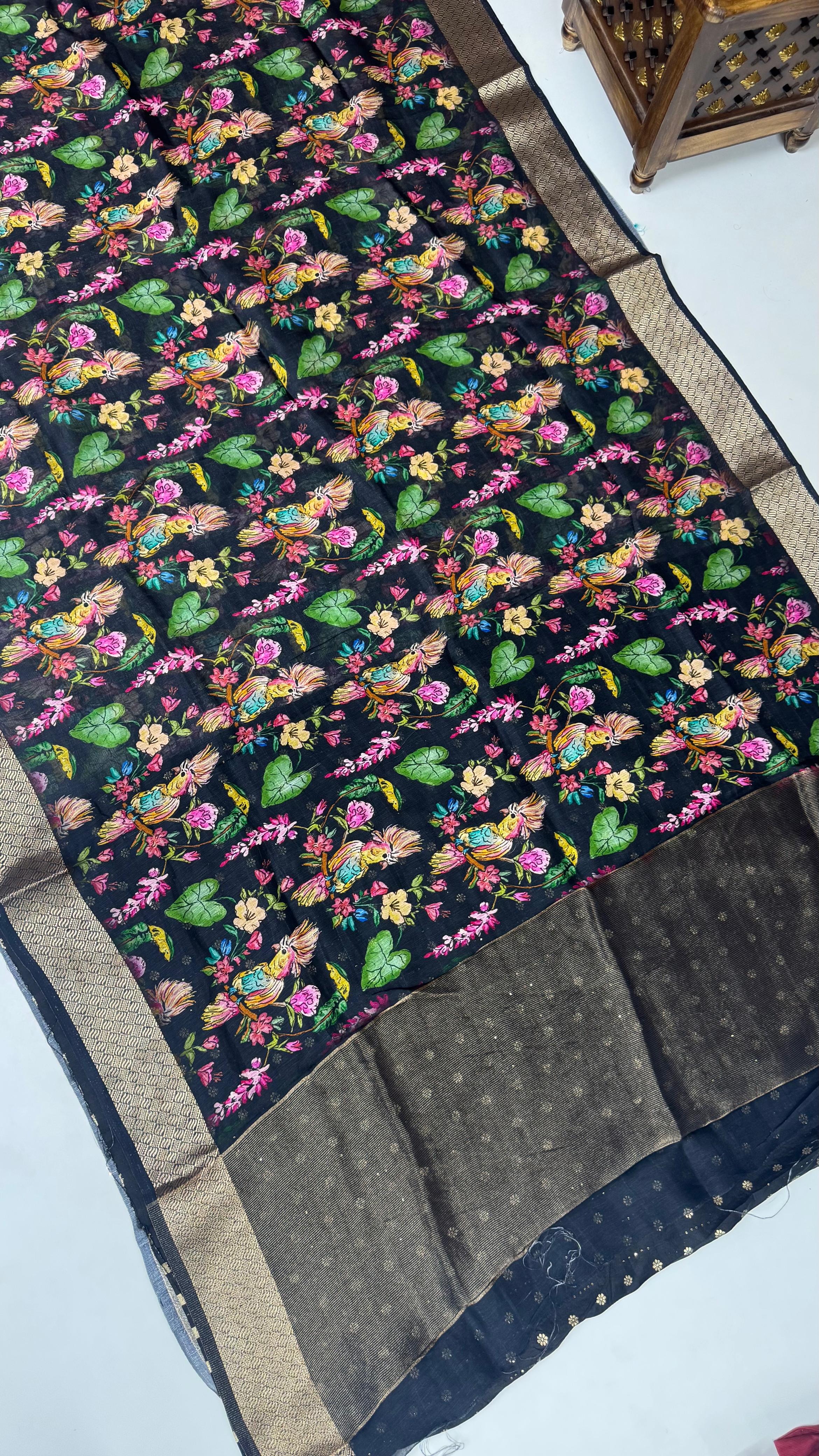 Spun slik saree