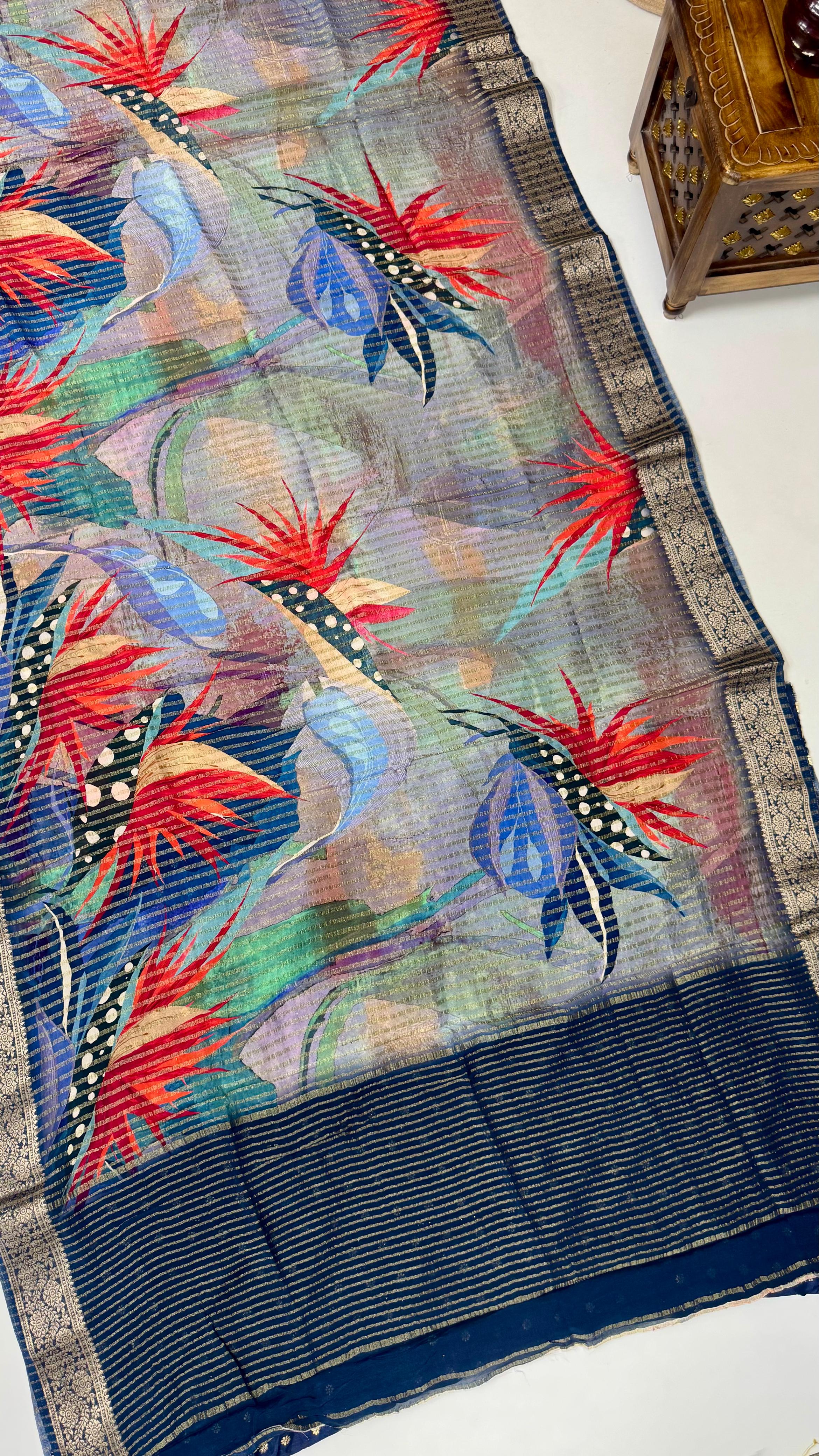 Spun slik saree