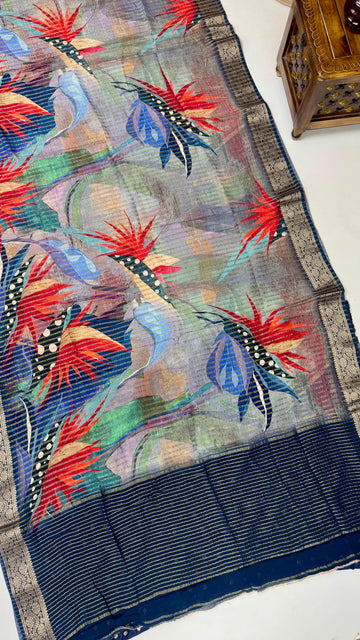 Spun slik saree