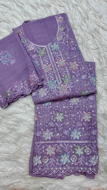 Party Wear 3 Piece Dress Material