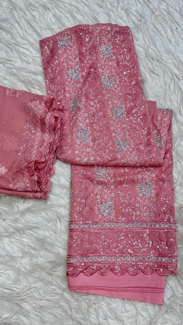 Party Wear 3 Piece Dress Material