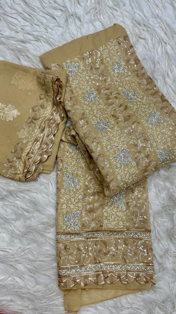 Party Wear 3 Piece Dress Material