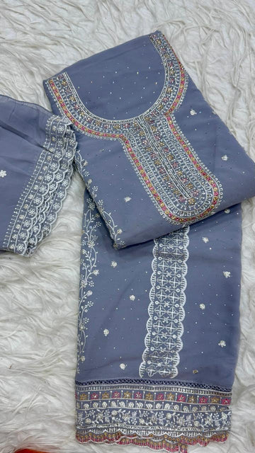 Party Wear 3 Piece Dress Material