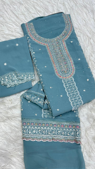 Party Wear 3 Piece Dress Material
