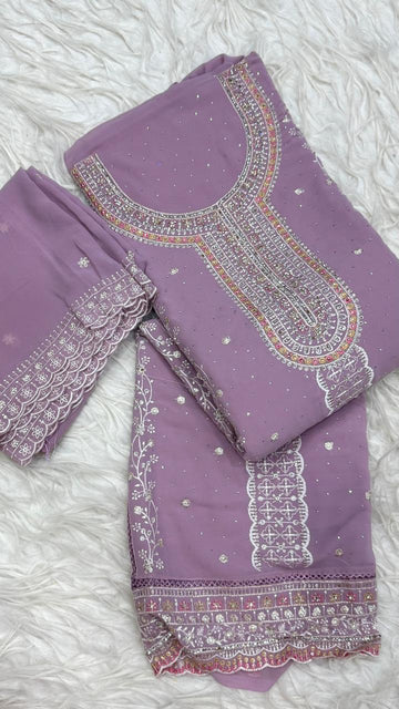 Party Wear 3 Piece Dress Material