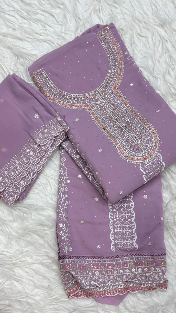 Party Wear 3 Piece Dress Material